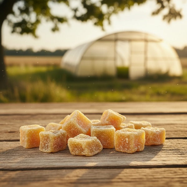 Aszalt gyömbér kocka